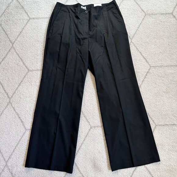 NWT Chico's the Ultimate Fit Slimming Black Wide Leg Front Pleat Pant (L/12) - Picture 1 of 7